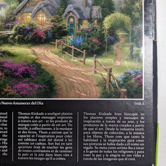 Puzzle Metallic 750 pc Nature Cottage Kinkade A New Day Dawning Special Edition - Picture 4 of 9